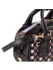 DuDu Woven Handtasche Leder 20.5 cm nero rosa