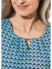 GOLDNER Kurzgröße:  Druckbluse Druckbluse aus reiner Viskose in marine / gemustert