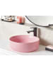 Beliani Waschbecken GUDAR in Rosa - (W) 37 x (H) 12 x (L) 37 cm