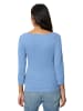 Marc O'Polo DENIM Ripp-T-Shirt mit 3/4-Ärmeln in cornflower blue