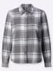 WITT WEIDEN Flanell-Bluse in grau-weiß-kariert