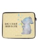 Mr. & Mrs. Panda Notebook Tasche Elefant Seifenblasen mit Spruch in Gelb Pastell