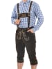 Alessandro Salvarini A. Salvarini Herren Trachten Lederhose Kniebundlederhose AS450 in Dunkelbraun