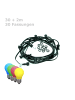 SPICELITE Garten Party Lichterkette Illu 30 bunte LED Tropfenlampen 30m in schwarz
