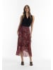 faina Damen Midirock in Rot Schlange