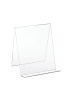 relaxdays 2x Buchaufsteller in Transparent - (B)20 x (H)24 x (T)20 cm