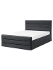 Beliani Doppelbett VALBONNE in Grau - (W) 171 x (H) 114 x (L) 216 cm