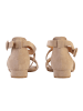 Divine Factory Flache Riemchensandale Beige