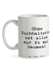 Mr. & Mrs. Panda Kaffeebecher Spruch Buchhalterin Liebe mit Spruch in Weiß