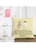 Mr. & Mrs. Panda Kuschelkissen 40x40 Maus Sterne mit Spruch in Gelb Pastell