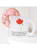 Mr. & Mrs. Panda Teetasse aus Glas Blume Mohnblume mit Spruch in Transparent