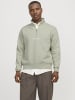 Jack & Jones Sweatshirt mit halbem Reißverschluss in Celadon Tint