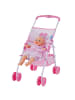 Hauck 3-tlg. Puppenset - Babywippe, Buggy & Puppe in rosa