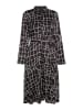 DreiMaster Damen Midikleid in Schwarz Wollweiss