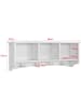 SoBuy Wandgarderobe in Weiß - (B)60 x (H)23 x (T)15cm