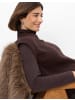 BRAX  Pullunder mit Rippenstrick und Knopfleiste in Brunette