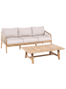 Beliani 2-tlg Gartensofa SUMBA in Braun/Beige