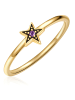 Glanzstücke München Ring Stern aus Sterling Silber mit Zirkonia in gelbgold