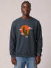 wat? Apparel Sweatshirt Kaktus im Sonnenuntergang in India Ink Grey