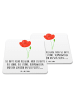 Mr. & Mrs. Panda Coaster Blume Mohnblume mit Spruch in Weiß