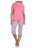 NORMANN Capri Pyjama kurzeSchlafanzug Caprihose - 74512 in pink