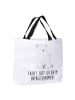 Mr. & Mrs. Panda Damen Schultertasche Eisbär Faul mit Spruch in Weiß