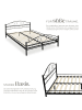 tectake Metallbett Sonno 180 x 200 cm, schwarz/schwarz
