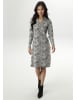 Aniston SELECTED Jerseykleid in schwarz-offwhite