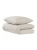 UNCOVER BY SCHIESSER Musselin-Bettwäsche-Set Lennox in Helltaupe