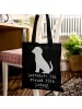 Mr. & Mrs. Panda Tote Bag Labrador Freund mit Spruch in Schwarz