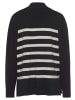 LASCANA Rollkragenpullover in schwarz/creme