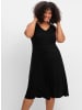 sheego Jerseykleid in schwarz
