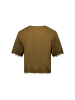 Zero  Shirt mit Spitzenbesatz in Dark Olive