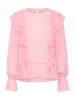 SAINT TROPEZ Bluse langarm LabelleSZ Gerade Passform in Pink Nectar