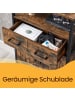VASAGLE Sideboard Daxton in Vintagebraun-Schwarz - (B)30 x (H)108 x (T)60 cm