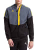 erima Squad Tracktop Trainingsjacke mit Kapuze in slate grey/schwarz/gelb