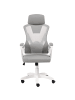Beliani Gaming Stuhl IGNIS in Weiß/Grau - (W) 60 x (H) 112 x (L) 60 cm