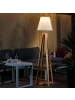 MARELIDA LED Solar Stehlampe Alva Holzgestell mit Lichtsensor H: 153cm