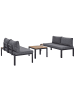 Beliani 3-tlg Lounge Set PIENZA II in Grau/Schwarz/Braun