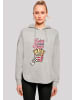 F4NT4STIC Oversized Hoodie Anti Valentinstag Fries in grau