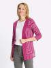 Sieh an! Long-Shirtjacke in magenta-ecru-bedruckt