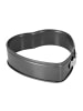 5five Simply Smart Backform, Blatt mit Herzmotiv, Antihaft in Schwarz, (B) 23 x (H) 6,5 x (L) 24 cm