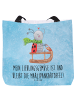 Mr. & Mrs. Panda Damen Schultertasche Smörle Rodeln mit Spruch in Eisblau