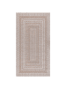 Beliani Kurzflor BAGLAR in Beige/Weiß - (W) 80 x (H) 0.7 x (L) 150 cm