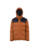 keepsuwarm Herren Wattierte Steppjacke in Braun
