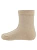 ewers 2er-Set Socken 2er Pack GOTS Pferde/Uni in rosenwasser-beige mel.