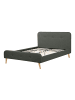 Beliani 2-tlg Doppelbett RENNES in Grau/Braun