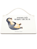 Mr. & Mrs. Panda Schild Pinguin Lachen mit Spruch in Transparent