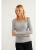 usha BLACK LABEL Damen Strick Pullover in Grau