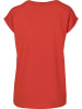 Urban Classics Urban Classics Damen Ladies Extended Shoulder Tee in bloodorange